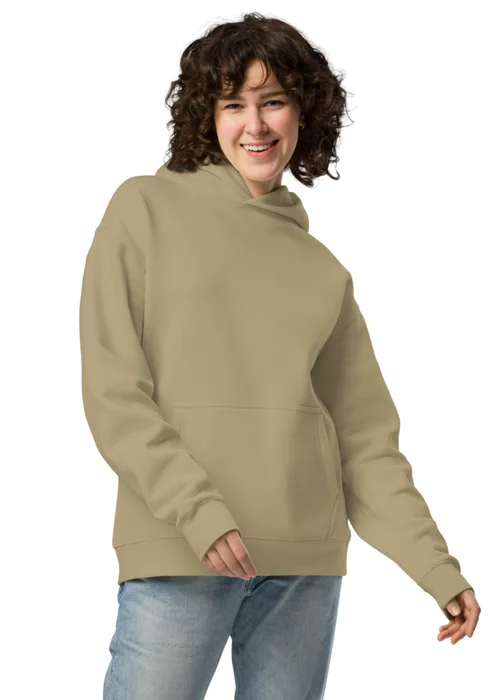 Hoodie in sand, personalized
