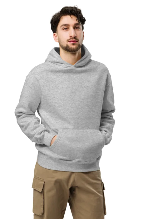Hoodie in athletic heather, personalized