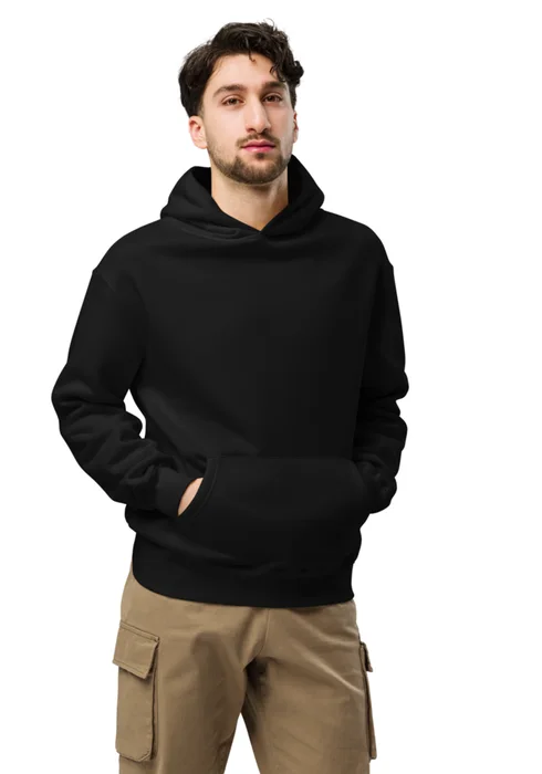 Hoodie in black, personalized