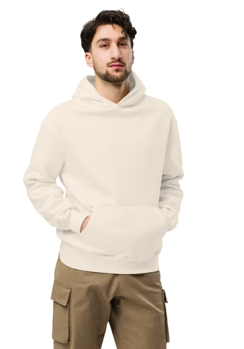 Hoodie in bone, personalized