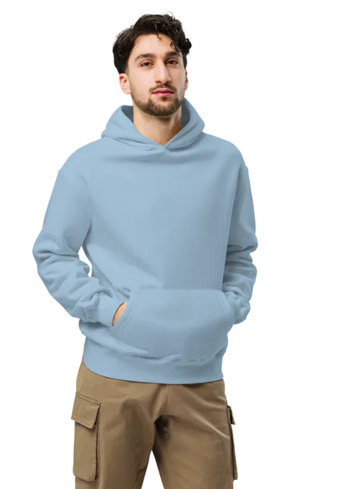 Hoodie in carolina blue, personalized