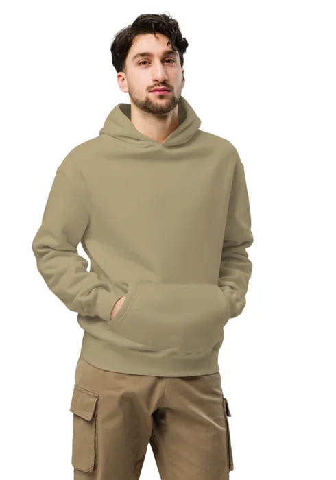 Hoodie in sand, personalized