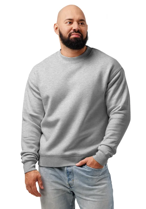 Crewneck sweatshirt in athletic heather, personalized