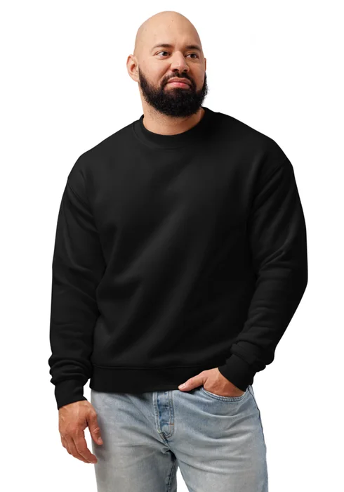 Crewneck sweatshirt in black, personalized