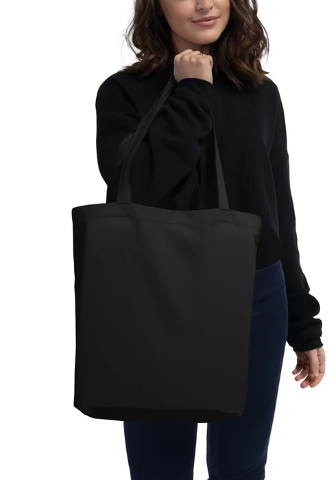 Tote bag in black, personalized