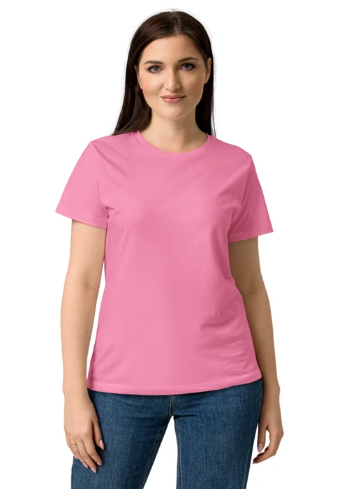Women's T-shirt in azalea, personalized